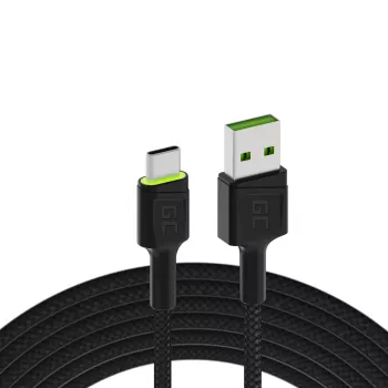 Kabel USB zielony Cell KABGC06 1,2 m USB A - USB C, czarny