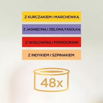 Mokra karma dla kota w saszetkach Purina Gourmet Gold Savoury Cake Mix 48×85 g, dla dorosłych kotów, 74% wilgotności, 17% białka