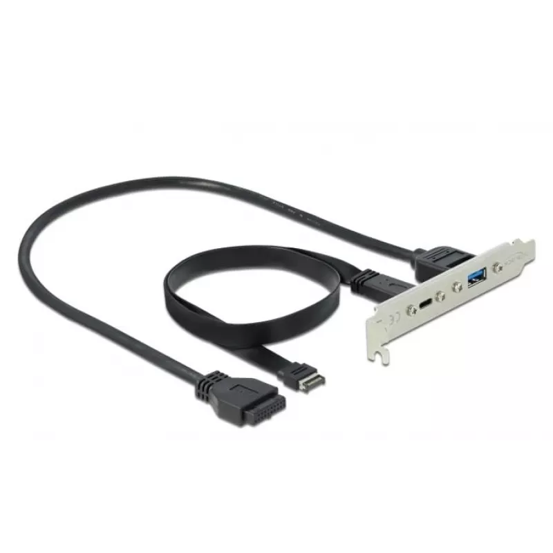 Wspornik slotowy DeLOCK 89934 z 1 portem USB Type-C i 1 portem USB Type-A