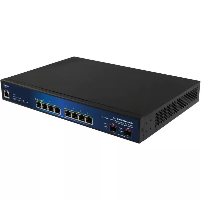 ALLNET Apollo w pełni zarządzalny Layer2+ 10Port• 8x 2.5GB• Budżet PoE 240W• at• 2x - Router - WLAN (ALL-SGC5410PM-10G)