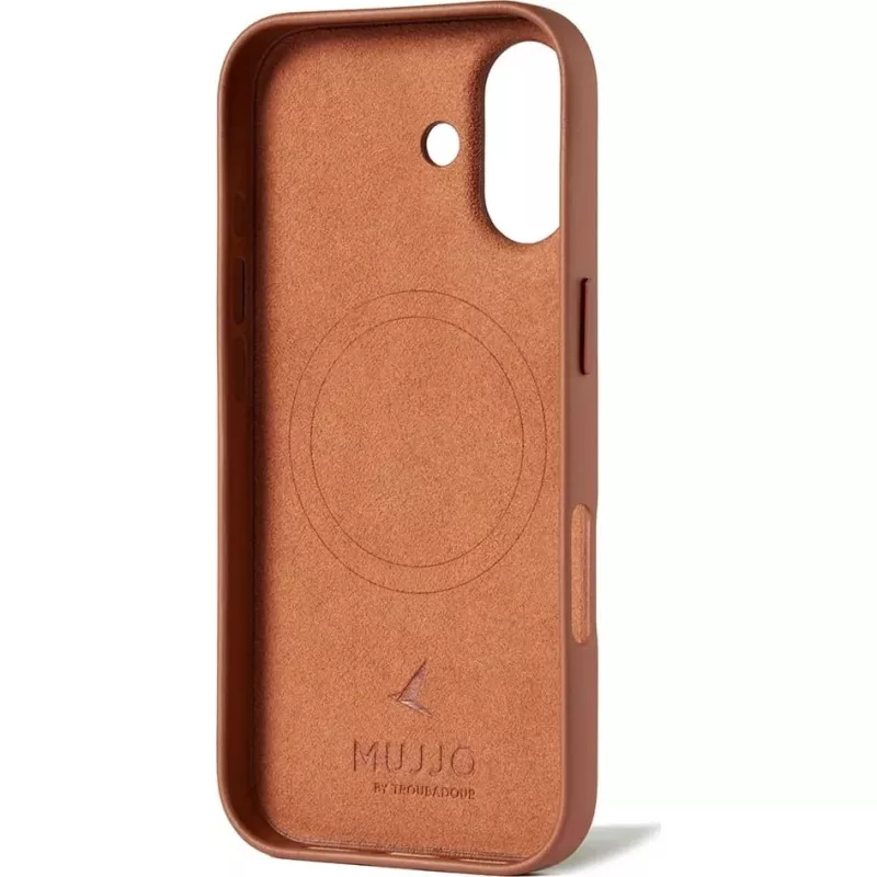 Mujjo Full Leather Case MagSafe etui do iPhone 17 Brązowy