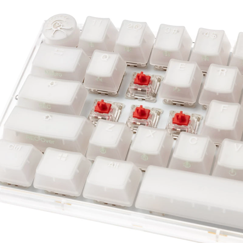 Ducky One 3 Aura Biały Mini klawiatura gamingowa USB QWERTY US International