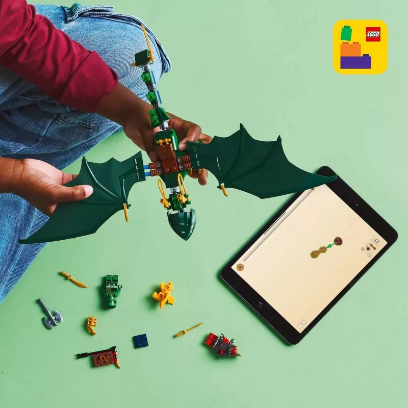 Zestaw konstrukcyjny LEGO NINJAGO 71829 Zielony Leśny Smok Lloyda, 128 elementów, 2 minifigurki, dla dzieci od 6 lat