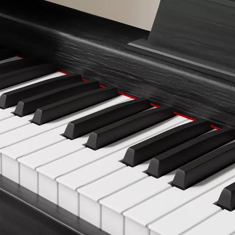 Pianino cyfrowe Kruger & Matz KMDP-45P-BK — wykończenie matowy czarny, ważone klawisze