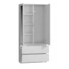 Topeshop SS-90 BIEL LUSTRO bedroom wardrobe/closet 5 shelves 2 drzwi(s) biały