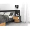 Topeshop W2 ANTRACYT/ARTISAN nightstand/Stolik nocny 2 szuflada(s) antracyt, dąb