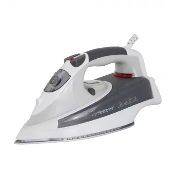Esperanza CHINO EHI009 żelazko parowe 2400 W, ceramiczna stopa, zbiornik 0,3 l, prasowanie parowe i na sucho, 220–240 V, 50–60 Hz, kabel 1,5 m, białe