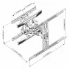 Uchwyt ścienny do telewizora ART dla LCD/LED 40–75 cali do 45 kg, uchylny i obrotowy, wysokość 52–380 mm, maks. VESA 600x400