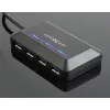 GEMBIRD ACT-HUB3C-4P — hub USB 3.2 Gen 1 z interfejsem hosta typu A do 4 × USB 3.2 Gen 1 typu C, 5000 Mbit/s, czarny