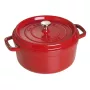 Pojedynczy garnek Staub Cocotte 24 cm Wiśniowy