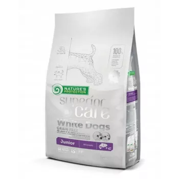Sucha karma dla psa nature’s protection Superior Care biały Dogs Bezzbożowa Junior Łosoś 1,5 kg — Junior, 26% białka, 15% tłuszczu