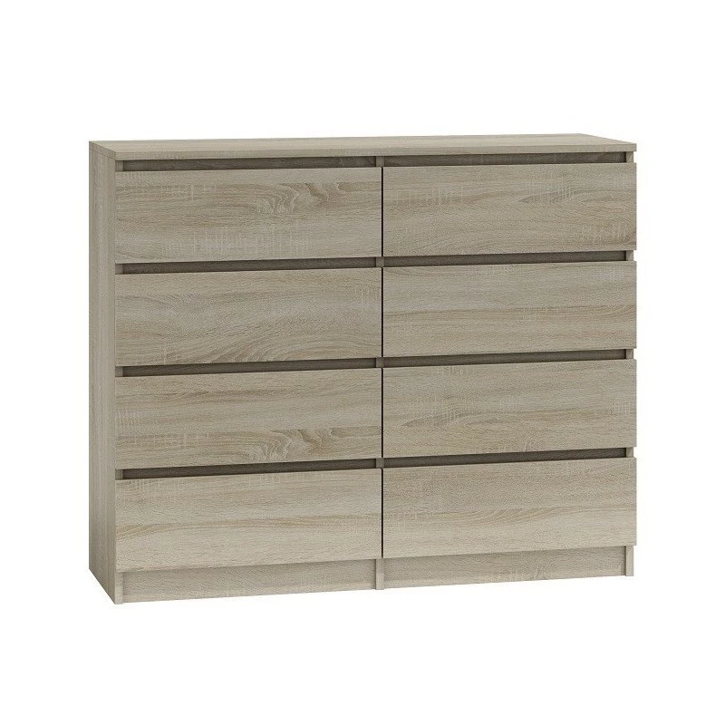 Komoda top e shop Malwa M8 120 cm w kolorze Sonoma Oak — duża komoda