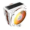Chłodzenie procesora Darkflash E400 PLUS (białe) — aktywne chłodzenie powietrzem CPU, konstrukcja wieżowa, konfiguracja z jednym wentylatorem