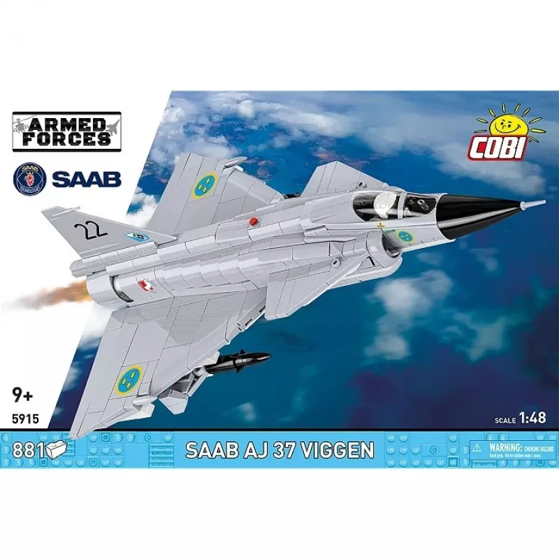 Zestaw konstrukcyjny Cobi Blocks Saab AJ 37 Viggen 881 elementów