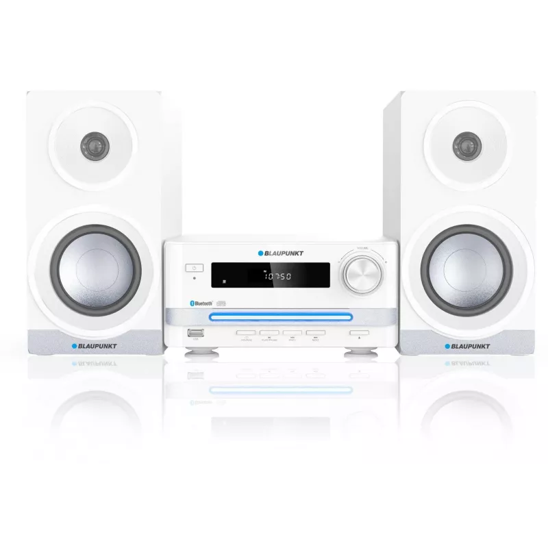 Mikrosystem audio do domu BLAUPUNKT MS16BT 15 W, CD/USB/MP3, Bluetooth, FM RDS, Biały