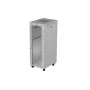 19-calowa szafa stojąca LANBERG 32U 600×800 mm szara z drzwiami szklanymi i LCD (płaski Pack)