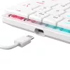 Klawiatura mechaniczna White Shark Nagamaki GK-006211 — kompaktowy układ, czerwone przełączniki mechaniczne, biała obudowa