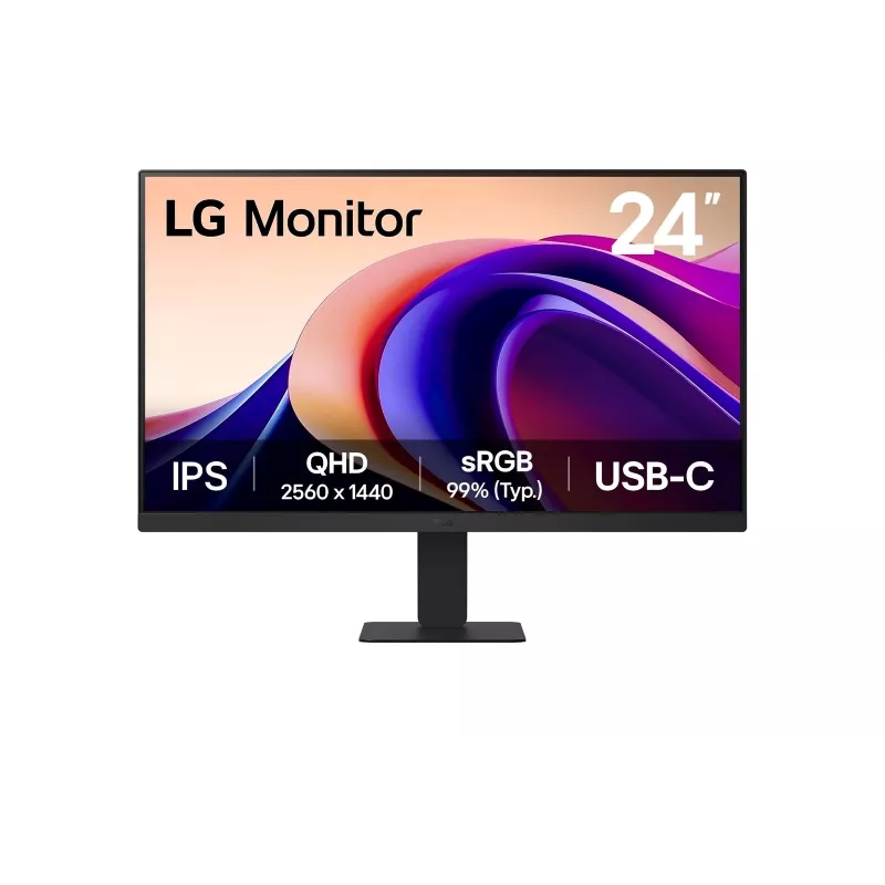 LG 24U631A-B monitor komputerowy 60,5 cm (23,8 cala) 2560 x 1440 pikseli Quad HD Czarny