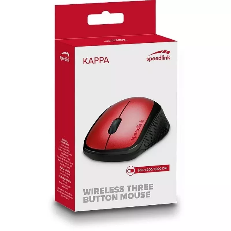 Mysz SPEEDLINK Kappa Office Praworęczna Bezprzewodowa RF