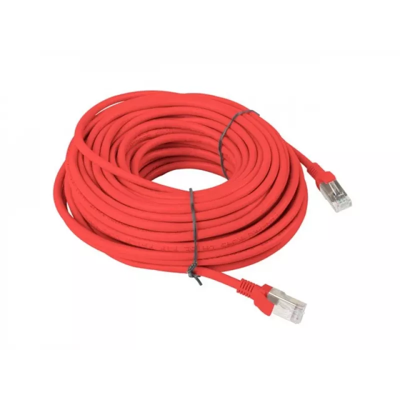 Kabel sieciowy LANBERG RJ-45 Cat5e PCU5-10CC-3000-R, U/UTP, żyły CCA, 30 m, czerwony
