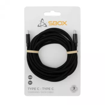 Kabel USB typu C SBOX 3 m, Typu-C do Typu-C, czarny