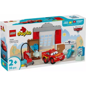 Zabawka konstrukcyjna LEGO DUPLO 10456 Disney McQueen's Visit to Doc's Workshop — 35 elementów, dla wieku 2+, duże klocki
