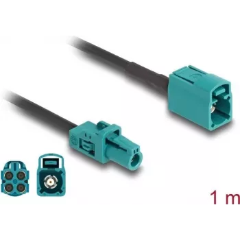 Kabel koncentryczny DeLOCK 90129 1m Mini FAKRA Z Aqua Czarny
