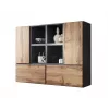 Cama living room furniture set ROCO 19 (4xRO3 + 4xRO6) antracite/wotan oak