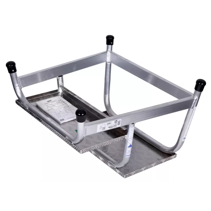 Stopień Krause 805027, aluminiowy 2 stopnie, maks. obciążenie 150 kg, długość 680 mm, wysokość 41 cm
