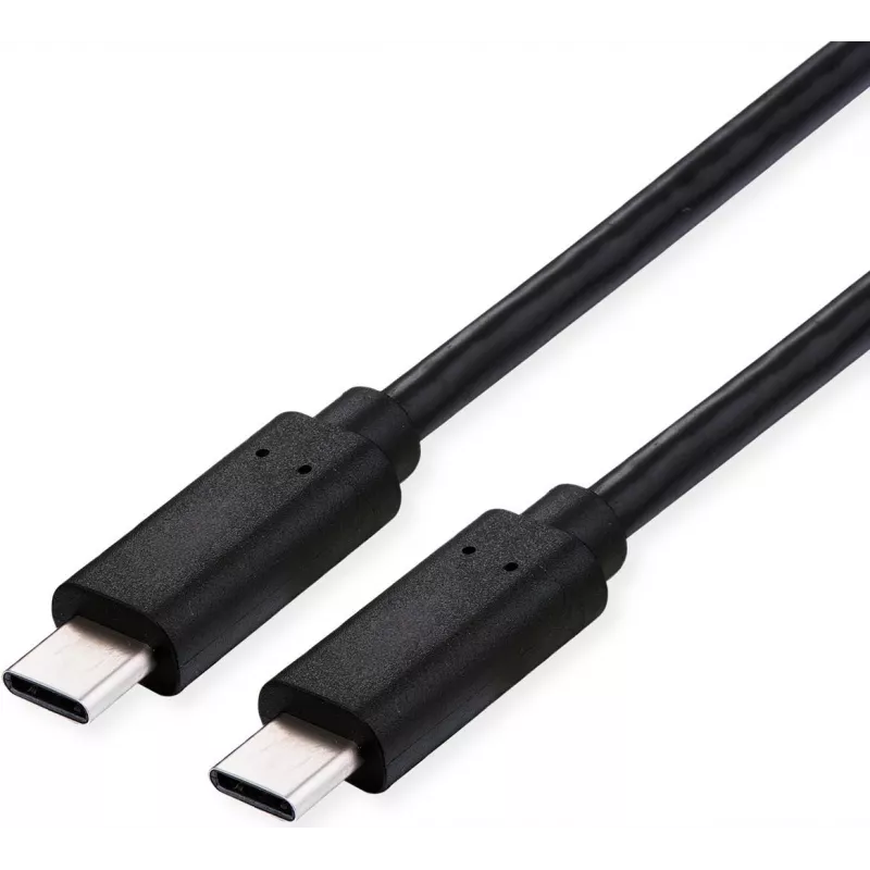 Roline - Kabel USB - 24-pin USB-C (M) na 24-pin USB-C (M) - USB4 Gen3x2 - 48 V - 5 A - 1 m - przepustowość do 40 Gb/s, zasilanie 240 W - czarny (11.02.9104)