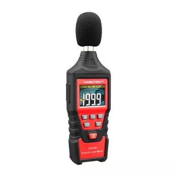 Cyfrowy miernik decybeli Habotest HT622B — miernik poziomu dźwięku z ważeniem A/C, interfejsem USB