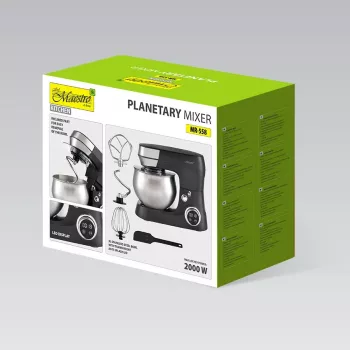 Feel-Maestro MR-558 Mikser planetarny z misą 5 l, 2000 W Czarny