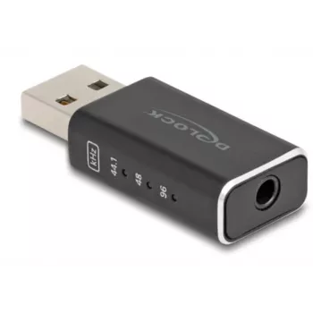 DeLOCK adapter przejściówka kablowa USB 2.0 Typ-A 3,5 mm 4-pin Czarny 68001