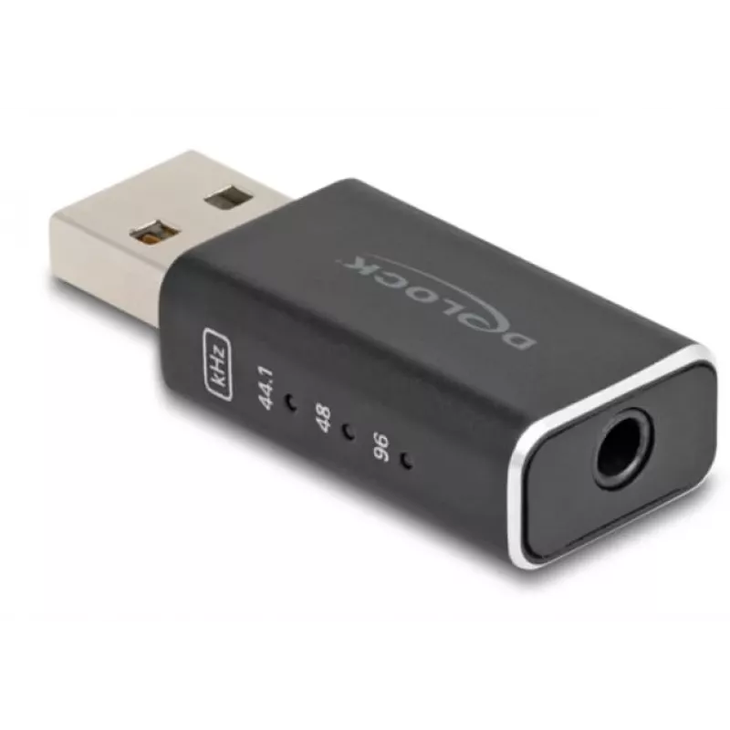 DeLOCK adapter przejściówka kablowa USB 2.0 Typ-A 3,5 mm 4-pin Czarny 68001