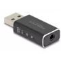 DeLOCK adapter przejściówka kablowa USB 2.0 Typ-A 3,5 mm 4-pin Czarny 68001