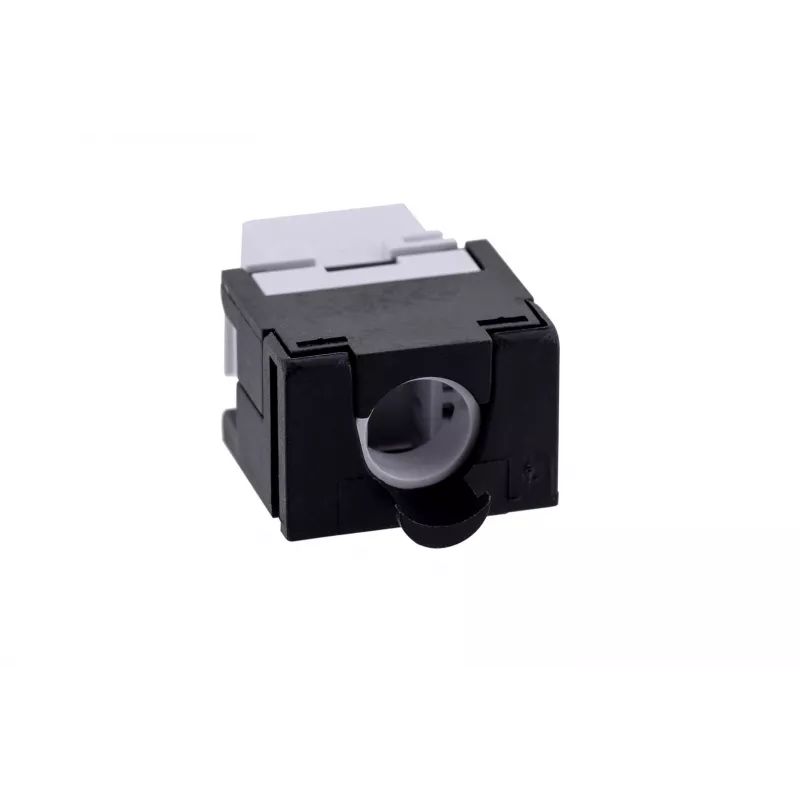 Keystone jack A-LAN MKB-U6-1 — RJ45 U/UTP Cat6, 22/26 AWG, obudowa ABS czarno-biała
