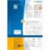 Wytrzymałe zawieszki HERMA A4 52,5x93,5 mm białe z papieru, bez kleju, 1200 szt.