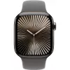 Apple Watch Series 10 GPS + Cellular 42 mm koperta z naturalnego tytanu z szarym kamiennym paskiem sportowym - S/M (MWXD3QF/A)