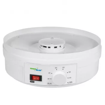 Suszarka do żywności GreenBlue GB190 z 5 tacami, 250 W, regulowana temperatura, średnica tacy 32 cm