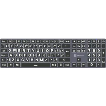 Klawiatura mechaniczna LogicKeyboard XL-Print biały on Czarny TITAN UK dla PC LKB-LPWB-TPC-UK