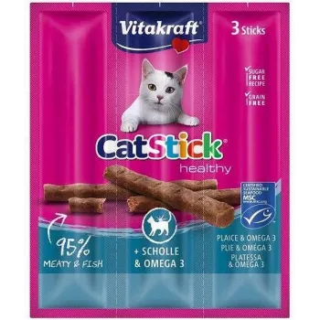 Przysmaki dla kotów Vitakraft CatStick 31218 Wołowina Wieprzowina Drób 18 g saszetka, 3 szt., bez zbóż, bez cukru