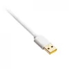 Skręcany kabel USB Ducky biały Edition DACOC2-WHT1, odłączany, biały skręcany design