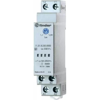 Finder wyłącznik zmierzchowy na szynę DIN 35 mm, Seria 11.31.8.230 11.31.8.230.0000 1–100 lx 230 V/50–60 Hz 1 zestyk zw (11.31.8.230.0000)