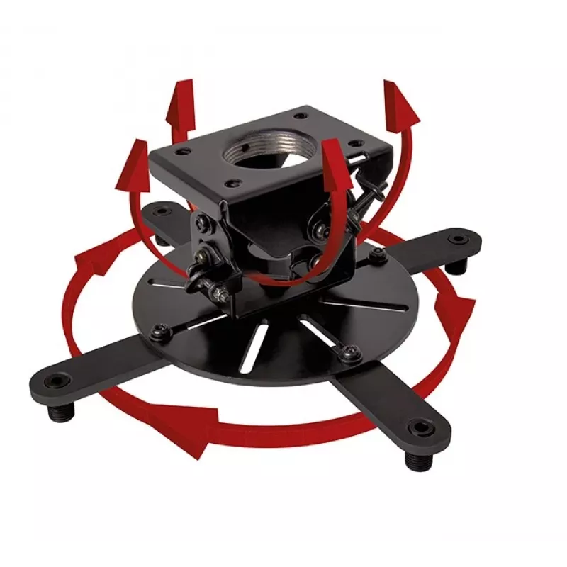 Uchwyt sufitowy do projektora B-TECH BT899-XL — uchwyt sufitowy, udźwig 25 kg, czarny