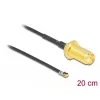 Kabel koncentryczny DeLOCK 12662 0,2 m SMA MHF 4L LK Czarny