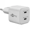 USB-C Nano, dwie szybkie ładowarki, PD, GaN, 35 W (Biały, 2x USB-C, Power Delivery 3.0)
