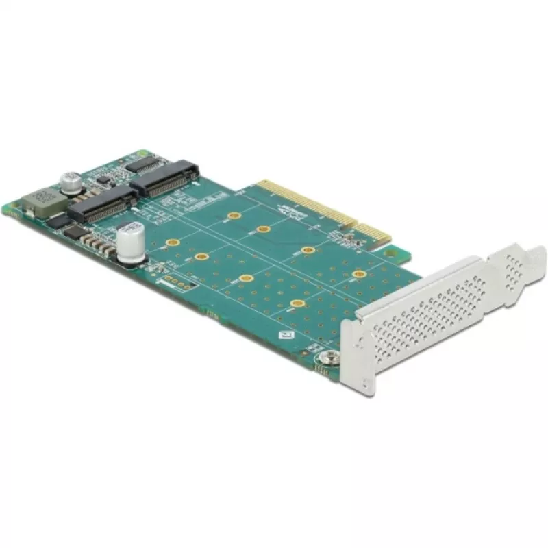 Karta DeLOCK PCI Express x8 na 2 wewnętrzne złącza NVMe M.2 Key M z obsługą bifurkacji, niskoprofilowa