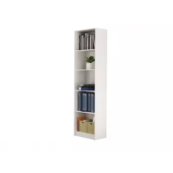 Biurkowa biblioteczka Topeshop R50 BIEL 5 półek biała