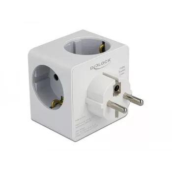 Adapter wtyczki zasilającej typu F DeLOCK 11496 2 porty USB 5 V 2,4 A 3 A