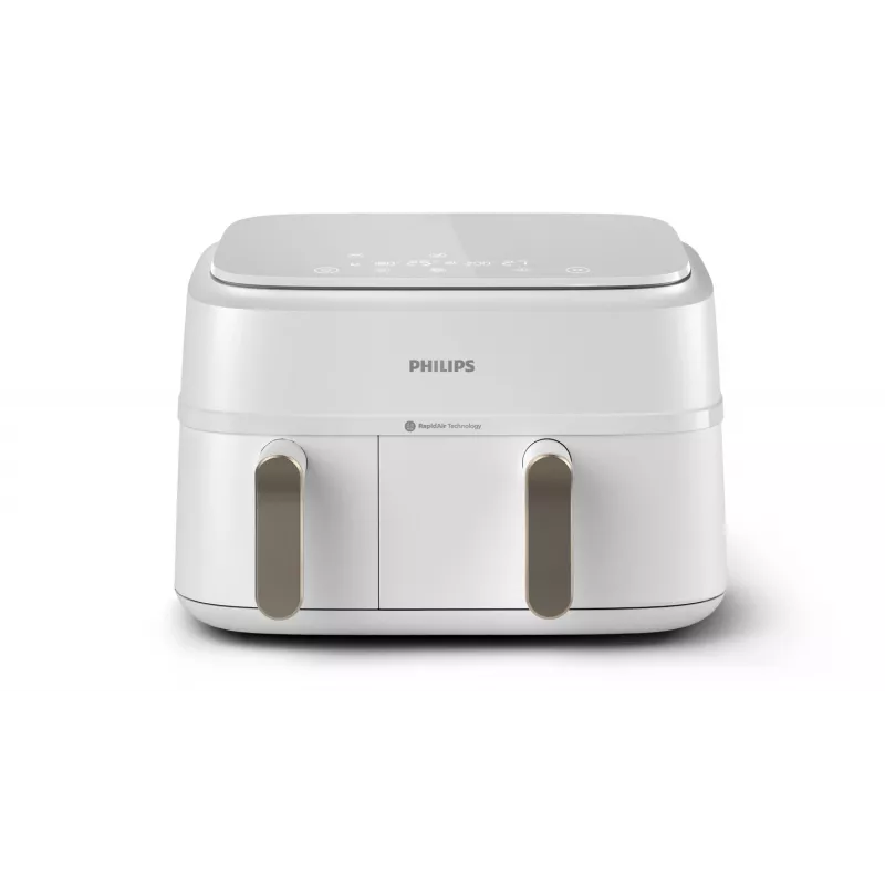 Philips 3000 series NA353/10 frytkownica Podwójna 9 L Wolnostojąca 2750 W Frytkownica na gorące powietrze Srebrny, Biały